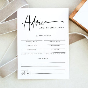 MARLO Bold Contemporary Advice & Predictions Invitation