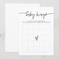 MARLO Bold Contemporary Baby Shower Bingo Game  In