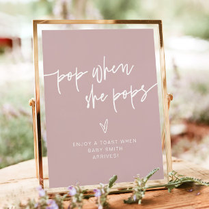 MARLO Dusty Rose Bohemian Pop When She Pops Sign