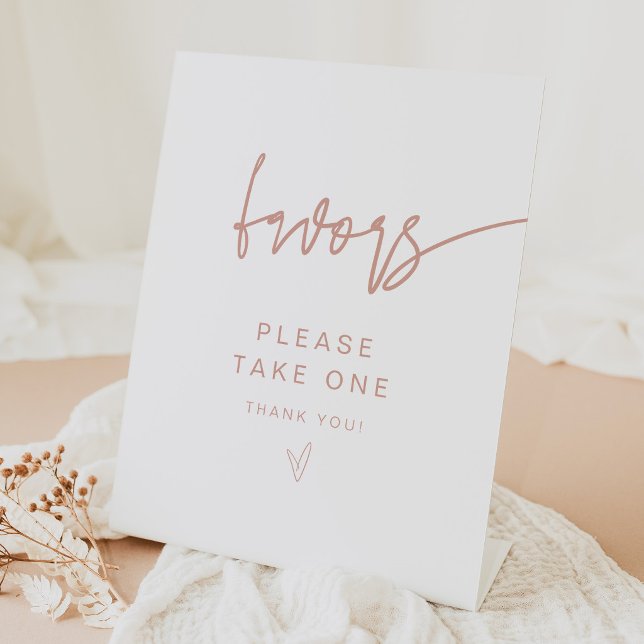 MARLO Modern Boho Blush Pink Favours Sign (Creator Uploaded)