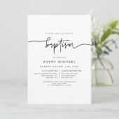 MARLO Modern Bold Contemporary Baptism Invitation (Standing Front)