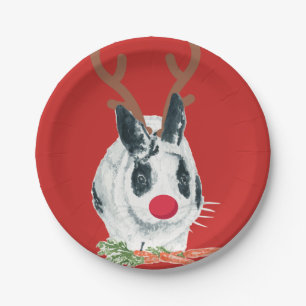 Marlon Bundo Christmas Rudolph paper plate