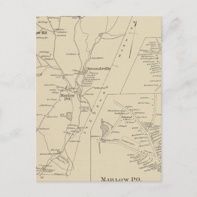 Marlow, Cheshire Co Postcard (Front)