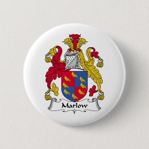 Marlow Family Crest 6 Cm Round Badge