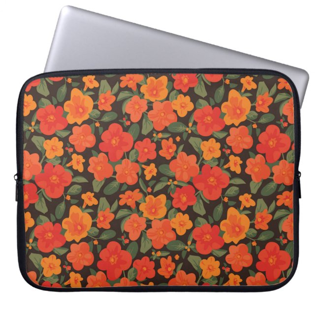 Marmalade Bush. Streptosolen jamesonii Pattern Laptop Sleeve (Front)