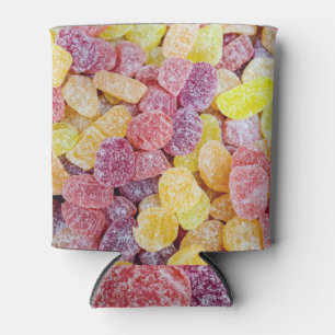 Marmalade candy: yellow orange background. can cooler