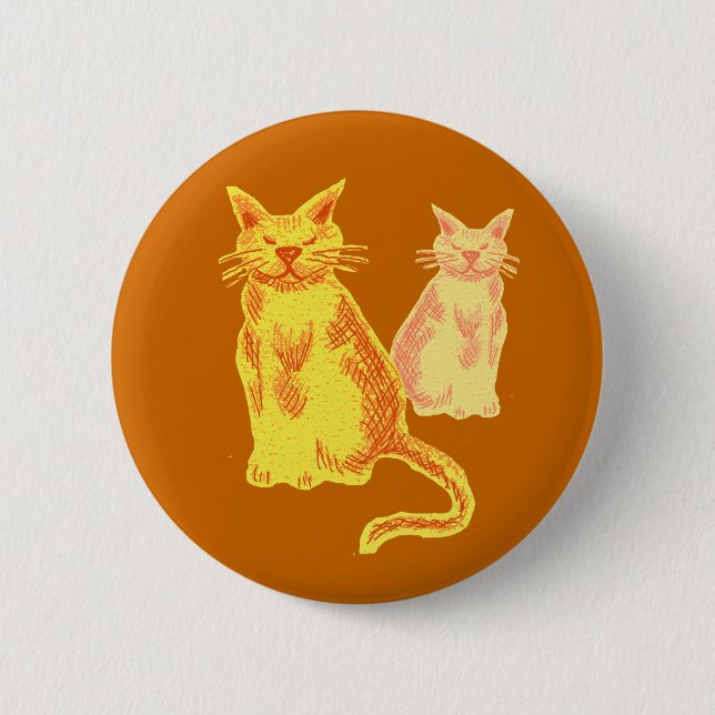 Marmalade cats 6 cm round badge (Front)