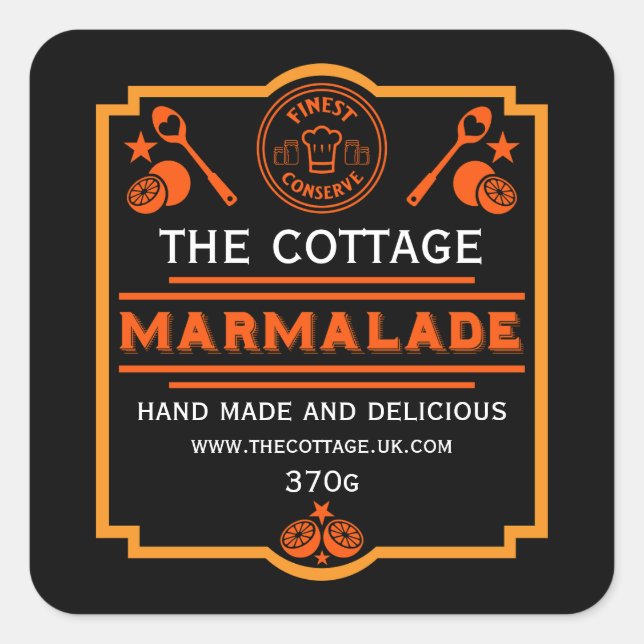 Marmalade Conserve Maker Square Sticker (Front)