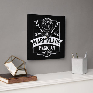 Marmalade Jam Square Wall Clock