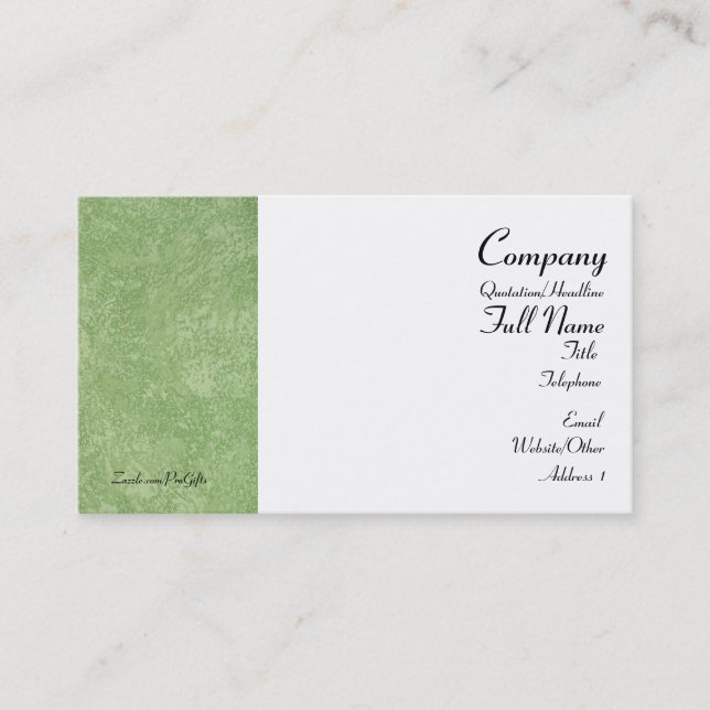 Marmarino Green Business Cards (Front)