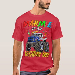 Marmie The Birthday Boy Monster Truck Birthday Par T-Shirt