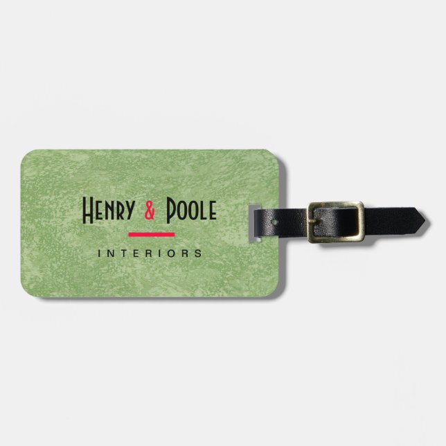 Marmorino Plaster Interior Designer Luggage Tag (Front Horizontal)