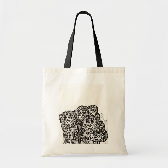 Marmoset Cuddle Puddle Tote Bag (Front)