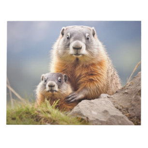 Marmot Animal Wild Beauty Freedom Wilderness Love Notepad
