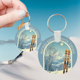 Marmot Basin Alberta Canada ski vacation resort Key Ring