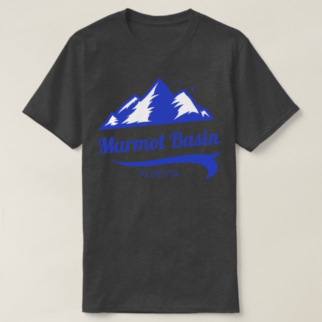 Marmot Basin ski Alberta Canada T-Shirt (Design Front)