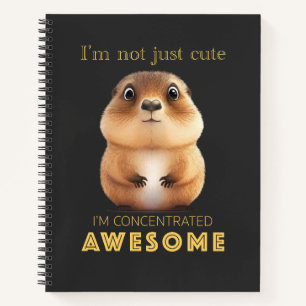 Marmot Concentrated Awesome Cute Adorable Funny Notebook