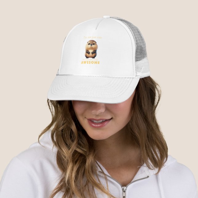 Marmot Concentrated Awesome Cute Adorable Funny  Trucker Hat (In Situ)