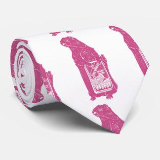 Marmot Groundhog eating sardines Tie