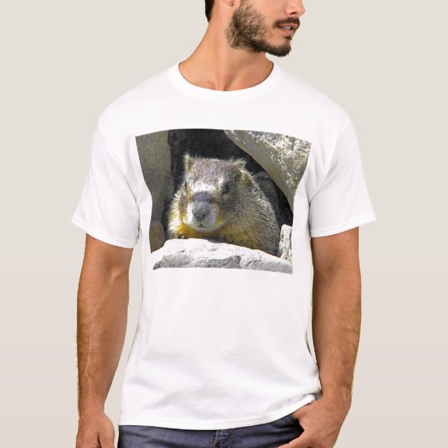 Marmot in Rock Den T-shirt (Front)
