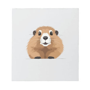 Marmot Peeking Cute Adorable Funny Animal Cartoon  Notepad