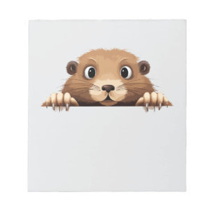 Marmot Peeking Cute Adorable Funny Animal Cartoon  Notepad