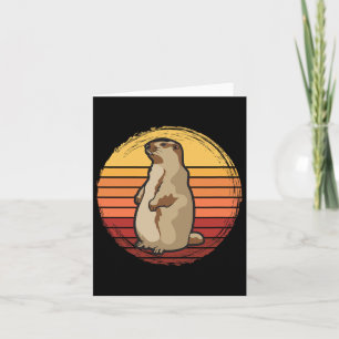 Marmot Sunset Design For Marmot Lovers Card