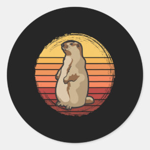 Marmot Sunset Design For Marmot Lovers Classic Round Sticker