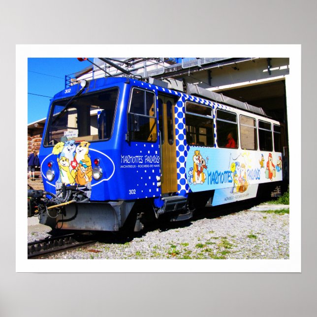 Marmots train in Switzerland Poster (Front)