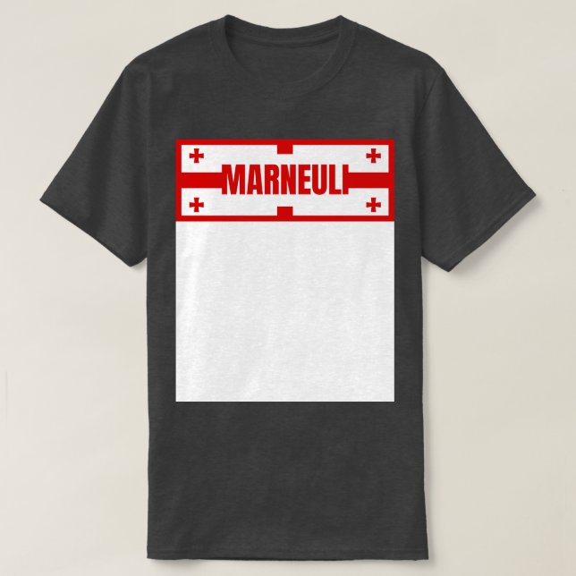 Marneuli City in Georgian Flag Design TShirt (Design Front)