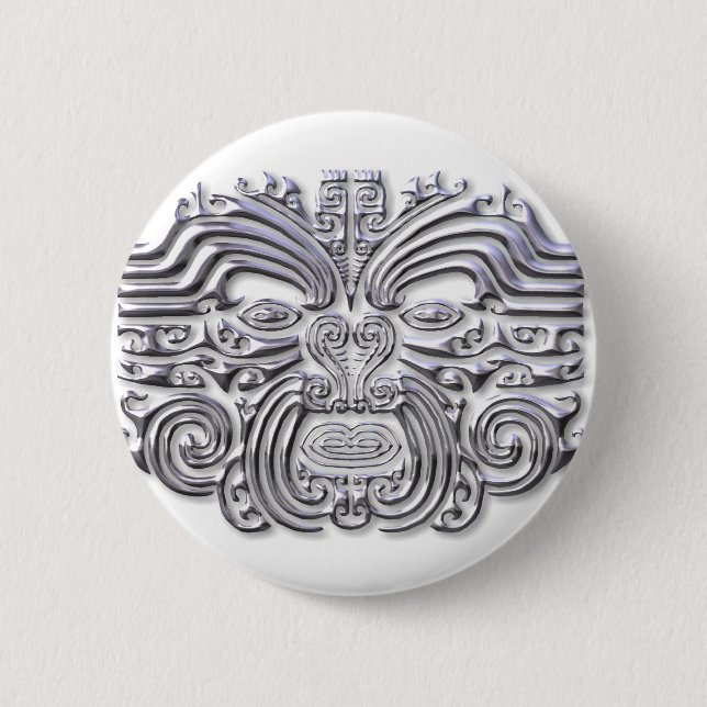 Maroi tattoo-silver 6 cm round badge (Front)