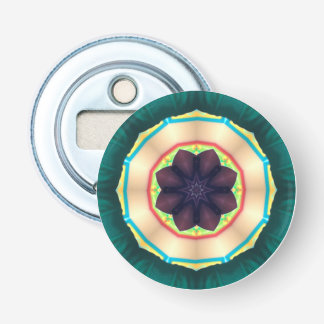 Marone Green Yellow Aqua 3D Pattern ~ Bottle Opener