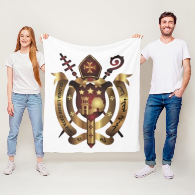 Maronite Church Coat of Arms Blanket /Wall Hanging (In Situ)