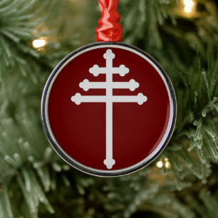 Maronite Church Cross Genuine Christmas Tree Metal Tree Decoration