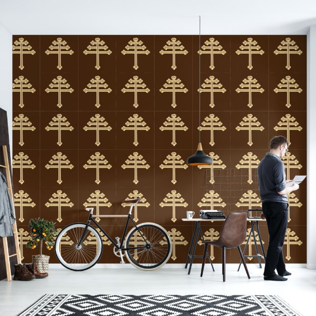 Maronite Church Cross Liturgical  Wallpaper (Living Room)