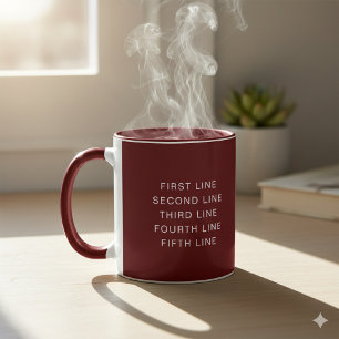 Maroon 11 oz Combo Mug with Personalised Text