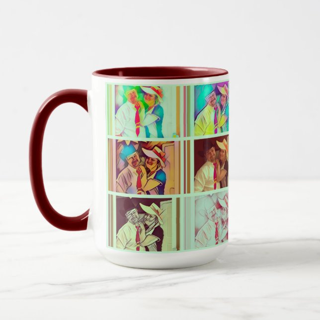 Maroon 15 oz Combo Mug Custom Create Coffee (Left)