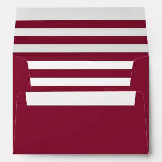 Maroon A7 Envelope 5"x7" with Striped Lining