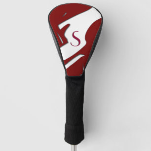 Maroon Abstract Golf Head Cover