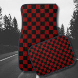Maroon and Black Chequered Vintage Car Mat<br><div class="desc">Maroon and Black Chequered Vintage</div>