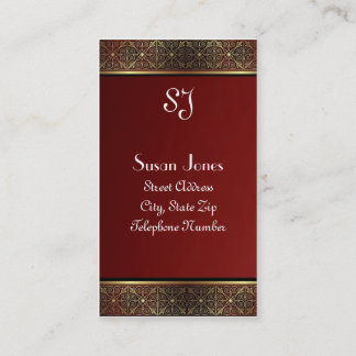 Maroon and Gold Accented Business Cards