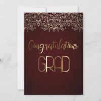 Maroon and Gold Congratulations Grad