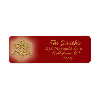 Maroon and Gold Custom Address Labels