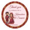 Maroon and gold cute Indian bridal couple favour