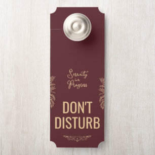 Maroon and Gold Elegant Serenity Door Hanger