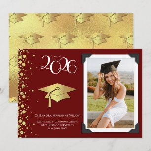 Maroon and Gold Graduation Announcement