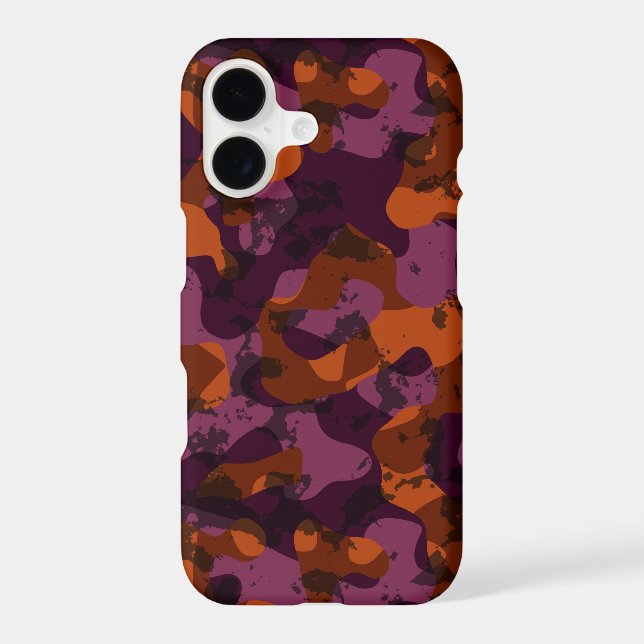 maroon and orange camo abstract (Back)