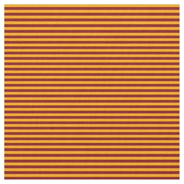 Maroon and Orange Coloured Stripes Fabric (Close Up)