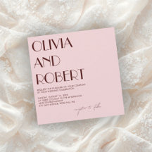 Maroon and pale pink esthetic wedding invitation 