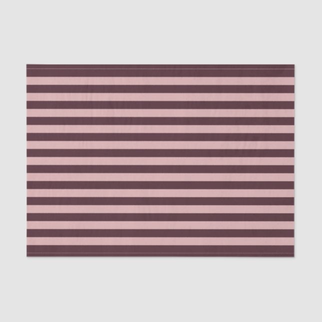 Maroon and Pink Stripes Tissue Paper (Front)